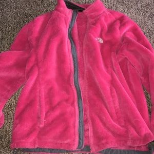pink north face jacket